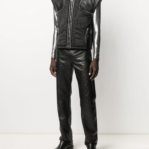 Marine Serre Convertible Moire-effect Biker Jacket - Picture 6 of 8